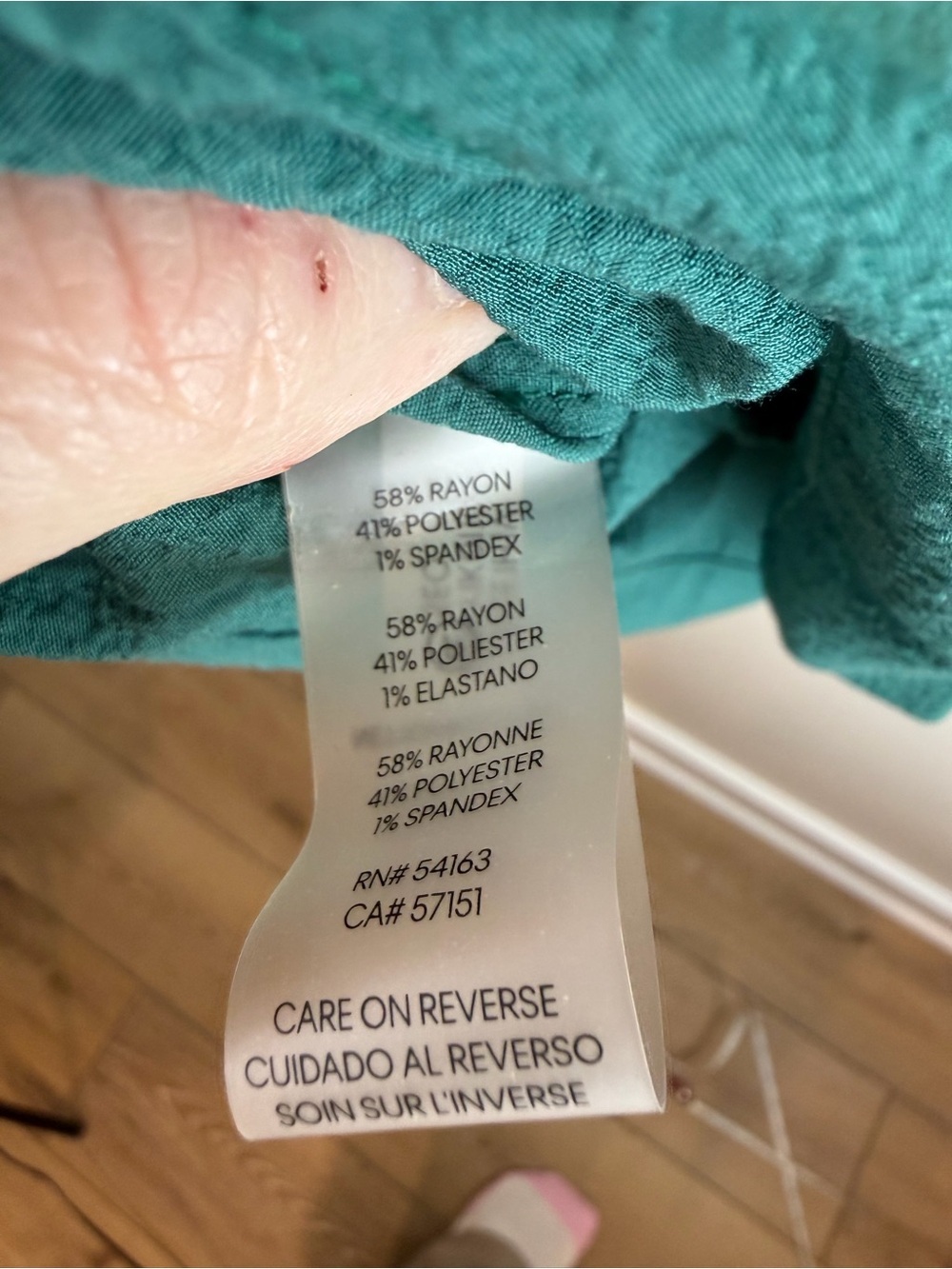 Calvin Klein Teal Textured Dress Size 2 but runs like a 6 - Picture 6 of 7